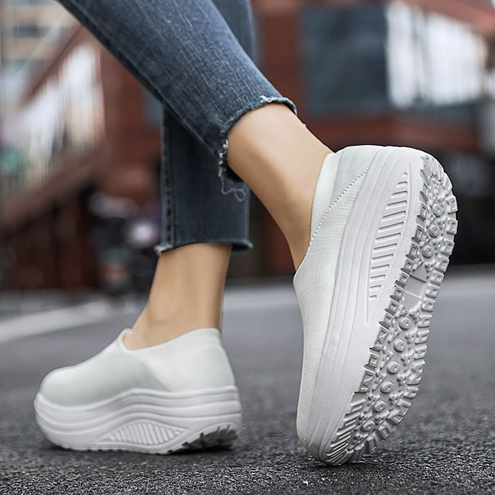 Woman Flat Bottom Mesh Shoes Non-slipped Soft-soled Shoes Gift for Christmas Birthday New Year 3