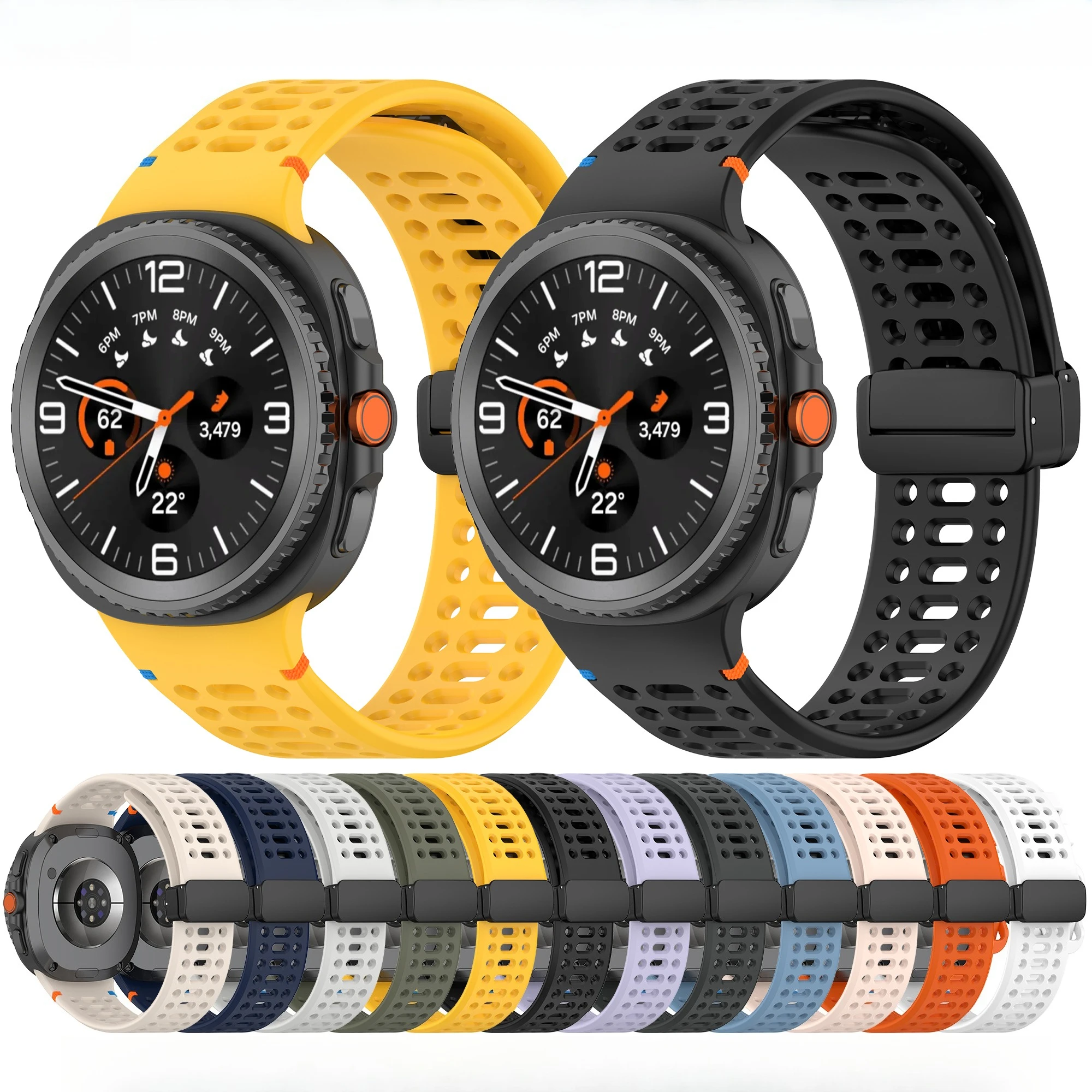 Breathable Silicone Magnetic Wristband Bracelet Strap