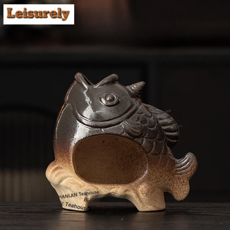 Antique-style Small Fish Incense Holder Mist Smoking Steamers Incense Burners Meditation Censer Tableware Supplies Decoration