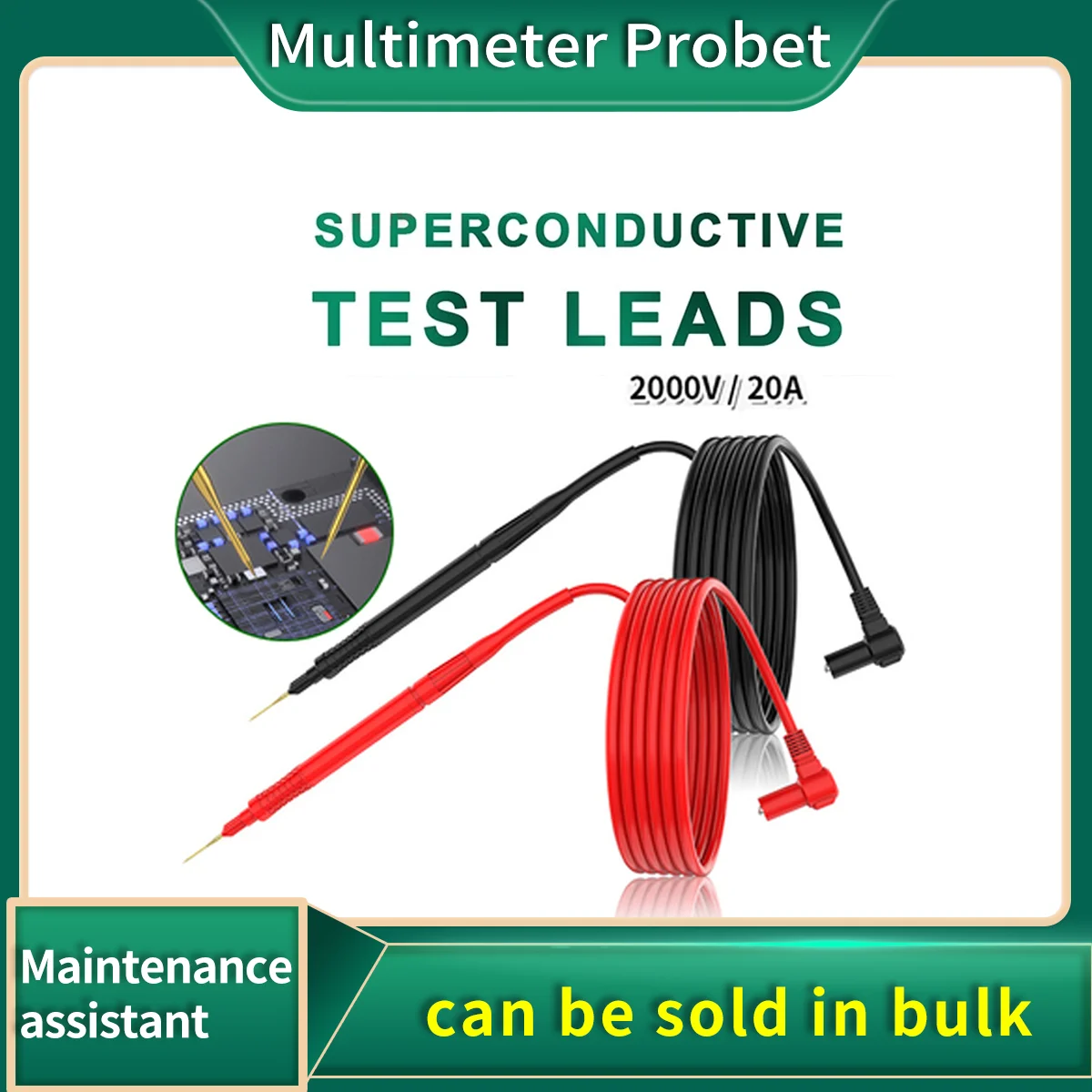 Trywise Fil de test multimètre BST‑050‑JP 20A/2000V, sonde multimètre