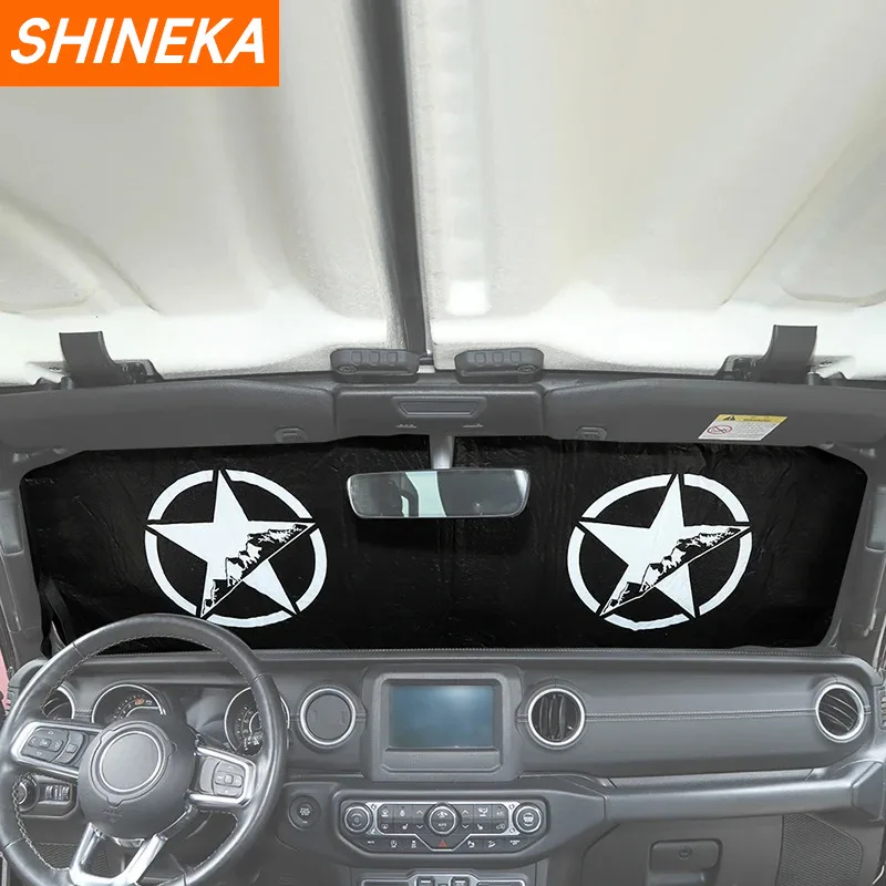 Windshield Sunshade SHINEKA Car Front Windshield Sunshade Cover for Jeep Wrangler JL Gladiator JT-2/4 Doors Car Interior Accessories