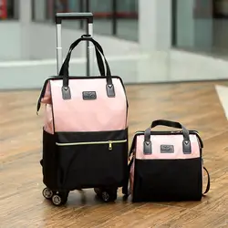 Short suitcase Large capacity duffel bag Boarding trolley case women's light travel bag for business trip men's luggage bag