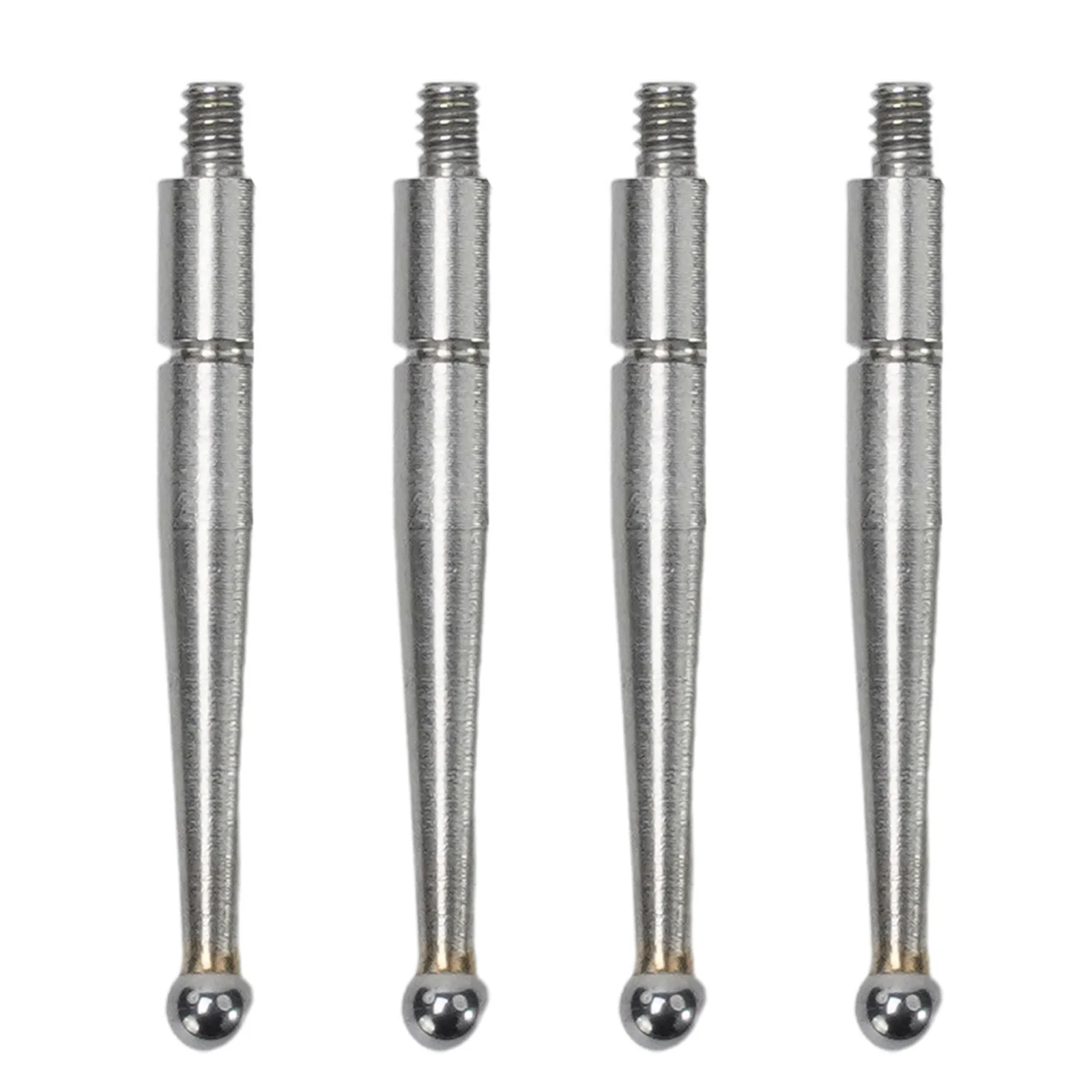 

4pcs Contact Points For Dial Test Indicator 2mm Carbide Ball M1.6 103006 Metric Thread Contact Point Length 20.9mm