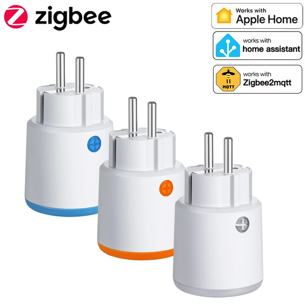 Smart Plug Socket Smart Zigbee Plug Socket 3680W 16A Power Energy Monitoring Timer Switch EU Outlet