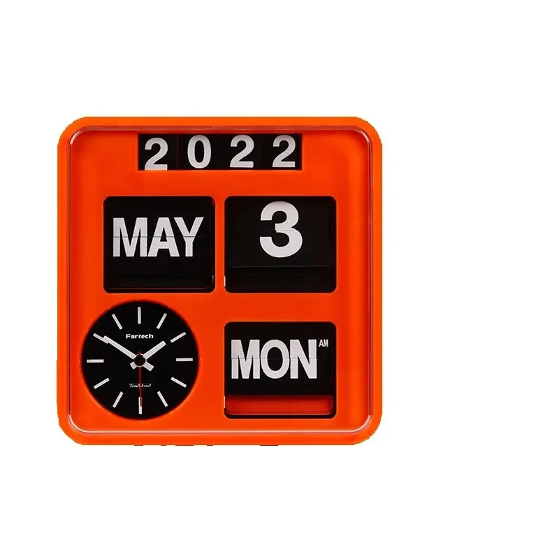 大人気！まとめ一覧 Fartech clock desktop retro clock flip calendar automatic カレンダー・スケジュール