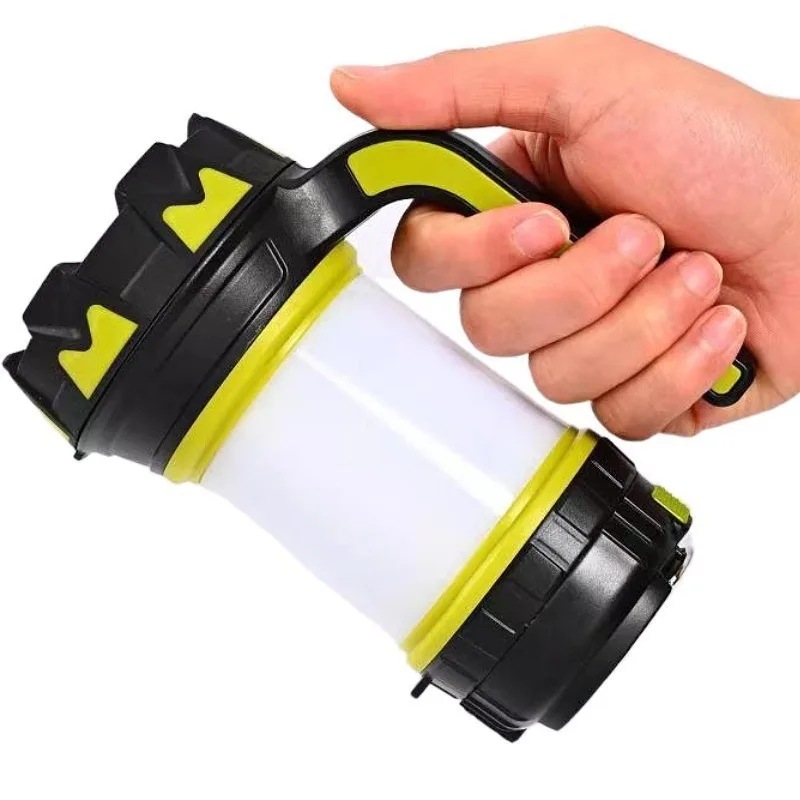 다기능 LED 캠핑 랜턴: USB 충전, 지능형 출력, 대형 컵형 초강력 손전등, 측면 조명 포함