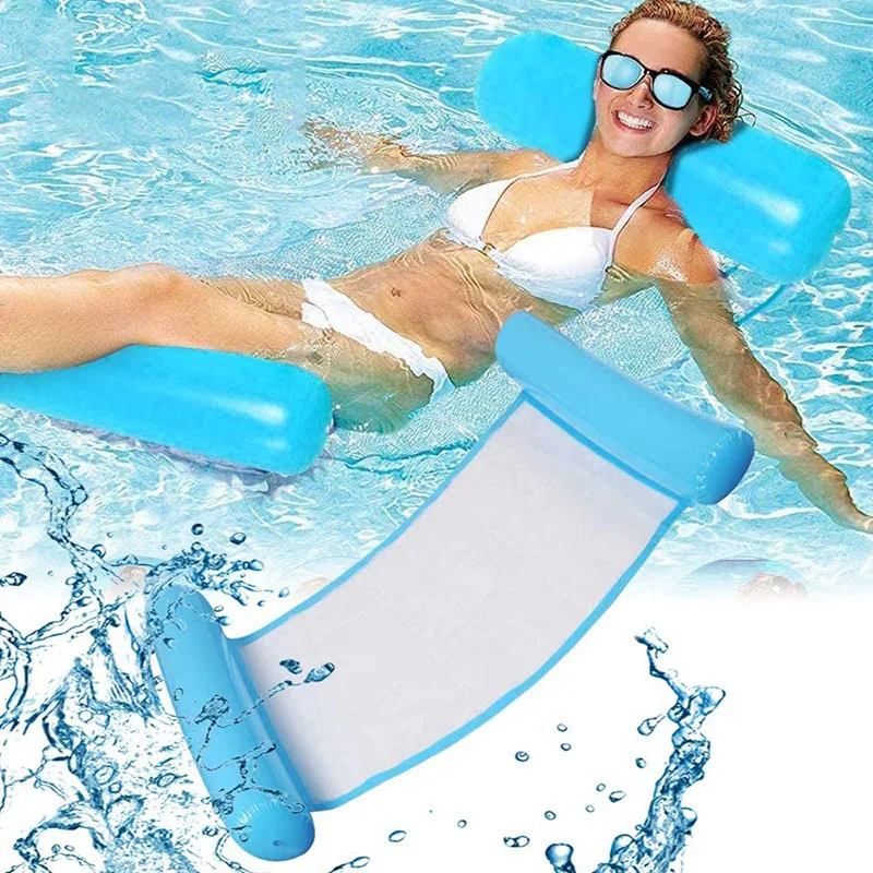 

PVC Inflatable Foldable Floating Row Swimming Pool Summer Water Hammock Air Mattresses Bed Beach Water Sports Lounger Chair