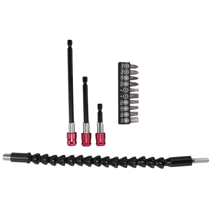 

1 шт., набор магнитных насадок для дрели, 10 отверток