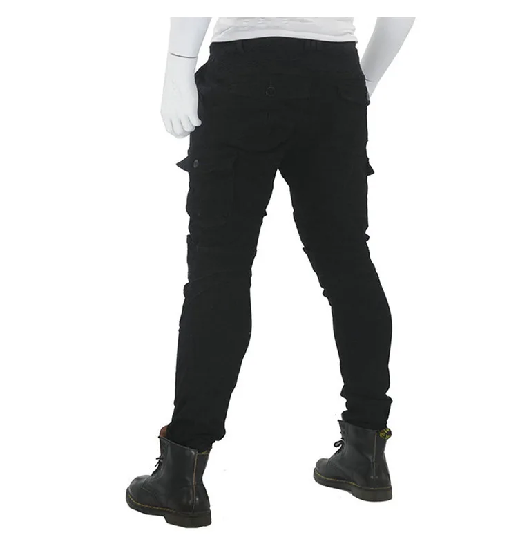 Men's Denim Cargo Skinny Jeans Fabric Detail