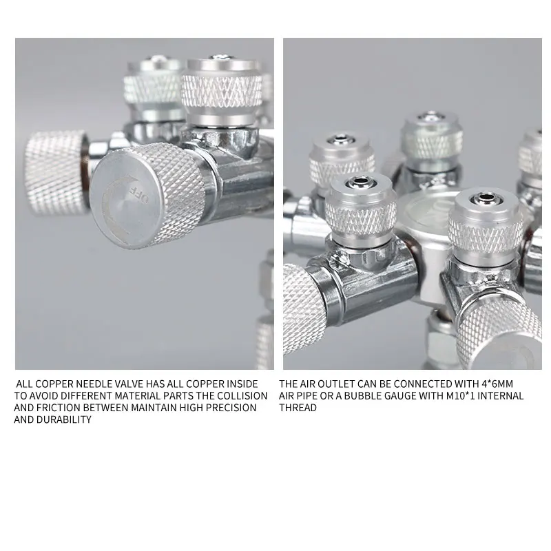 Stainless Steel Aquarium CO2 Distributor with Needle Valve & Bubble Counter