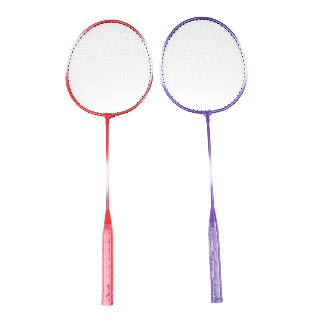 Paire De Raquettes De Badminton Légères Pour Adultes/enfants - Cadre Métallique - Avec Sac Et 3 Volants