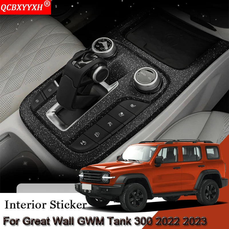 

Car Interior Sticker For Great Wall GWM Tank 300 2022 2023 Center Console Panel Sticker Lifting Window Panel Gear Box Protective