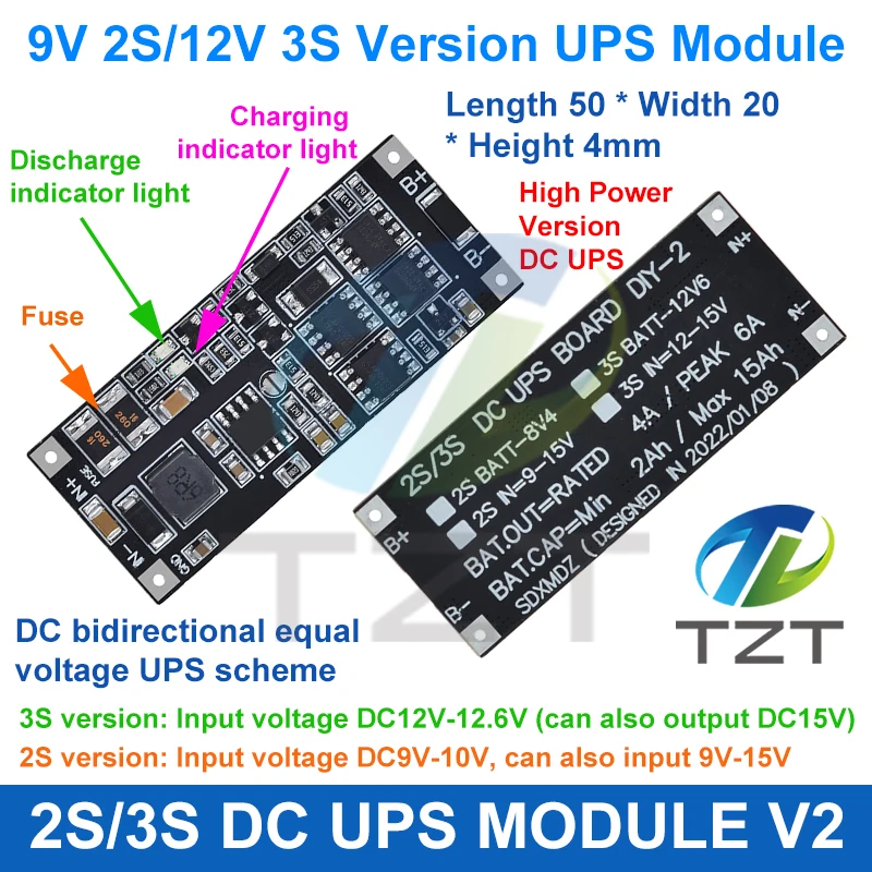 TZT-DC-12V-15V-50W-4A-UPS-Power-Supply-Module-Uninterruptible-Power ...