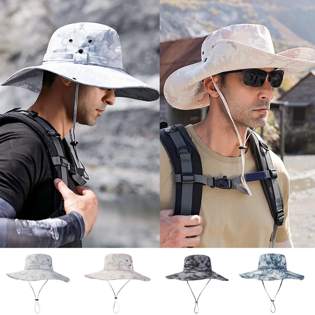 Wide Brim Sun Hats for Men Bucket Hat Sun Protection Waterproof Hat –