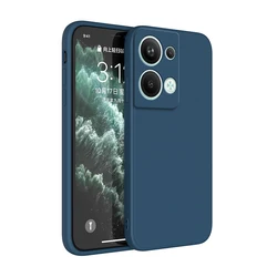 Premium Liquid Silicone Case with 5G Lens Protection for Reno 9 Pro Plus (Blue)