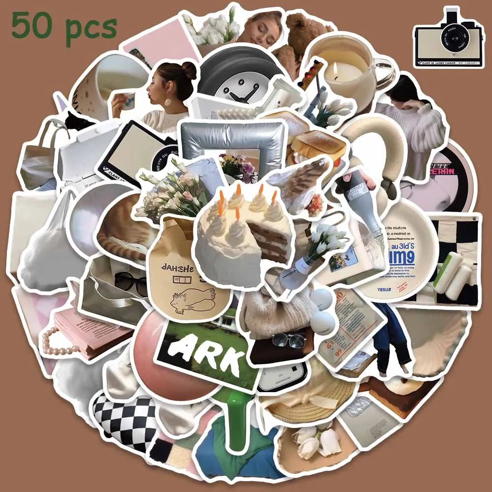 

50pcs INS Style Graffiti Stickers Cartoon Simple Art Decals For Kids Toy Suitcase Skateboard Phone Guitar Scrapbook Stickers