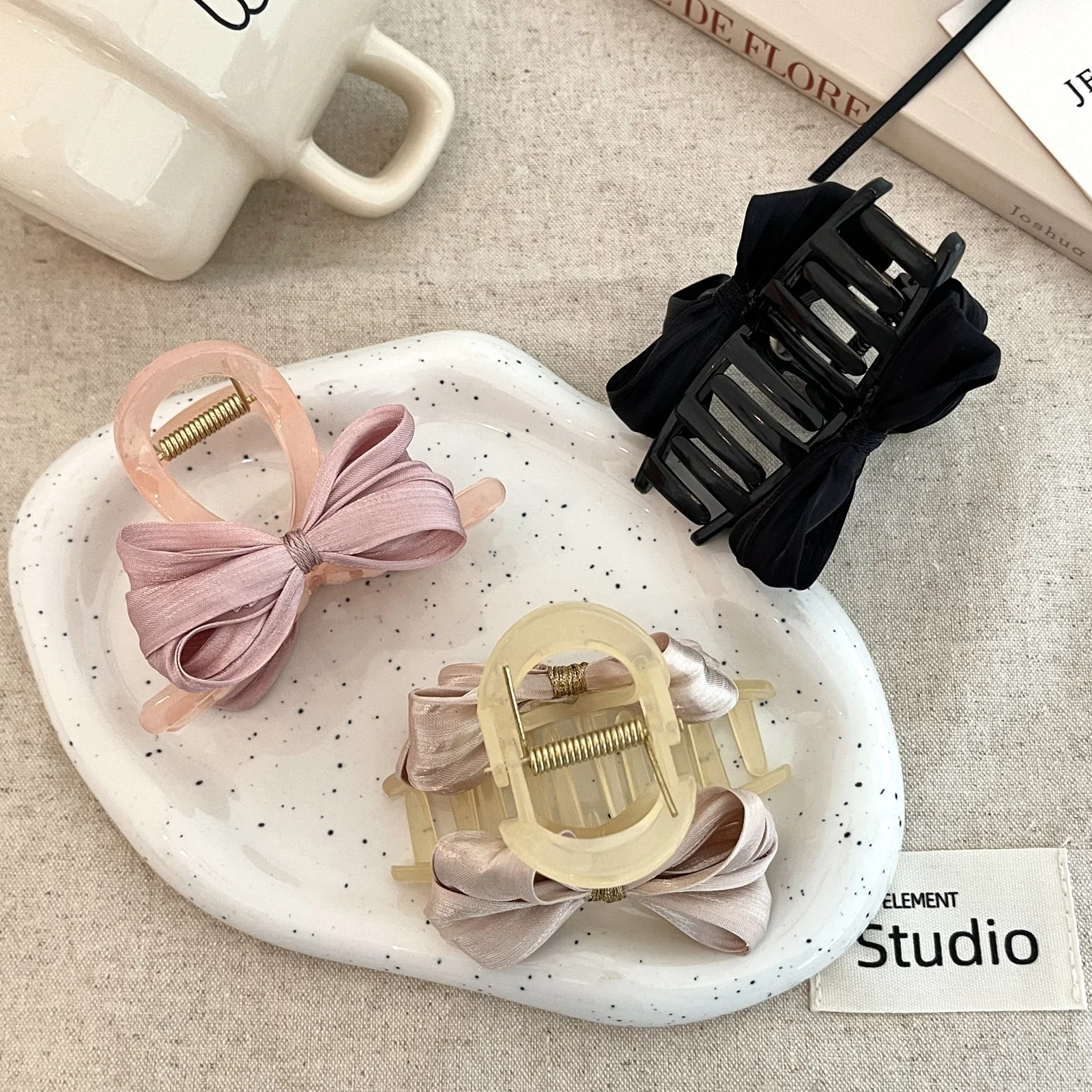 1PC Bow - Embellished Hair Clamps, Must - Have Hair Tools for Women's Gorgeous Bun Styles