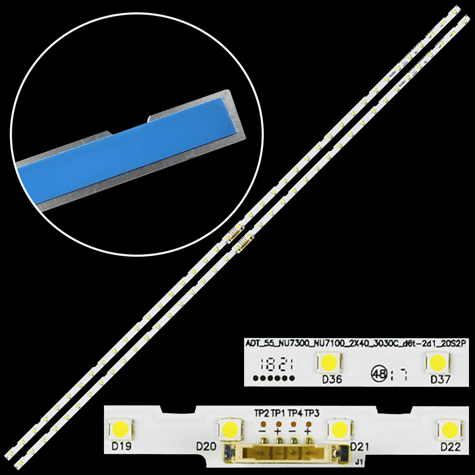 Tira de LED para iluminación trasera para UE55RU7419U UE55RU7472U UE55RU7475U UE55NU7672U UE55NU7170S UE55NU7093U UE55NU7400 UE55NU7100K