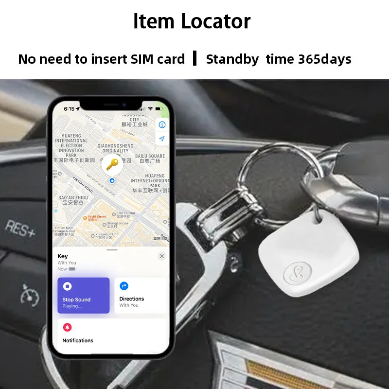 Anti Lost Tracker Smart Bluetooth GPS Work for Apple Find My APP ITag MFI Rated Car Key Pet Kids Finder