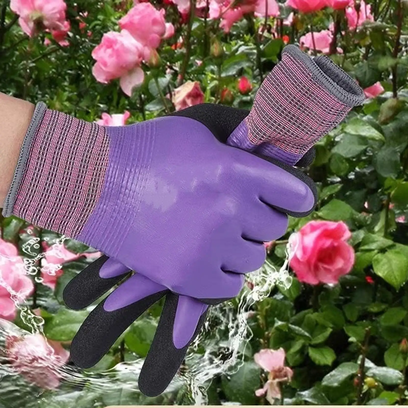 Latex Gloves protective work gloves Safety Work Gloves for Women Work Cleaning Kitchen Cooking Gardening Oven Seafood - 2