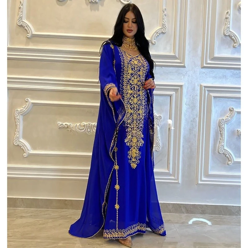 

Royal Blue Moroccan Royal Blue Quote Dubai Caftan Farasha Abaya Wedding Dress