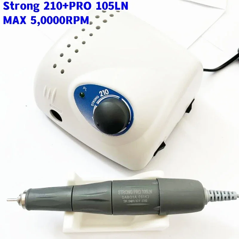 40000RPM Strong 210 Control Box strong 105L Micromotor Handpiece Electric Manicure Drill polishing Drill equipment Used for Nail 2