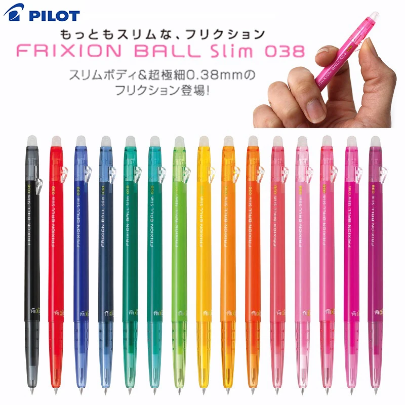 Pilot Frixion Ball Slim Gel Pen 0 38mm Color Bundle Ink Erasable Lfbs 18uf Writing Supplies Gel Pens Aliexpress