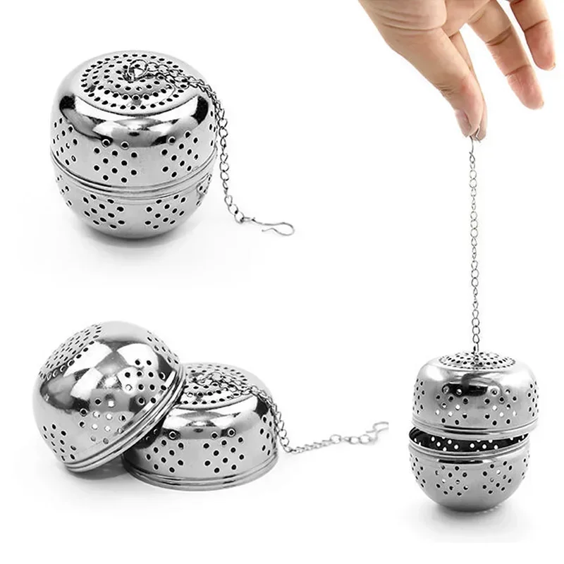 Stainless Steel Tea Leaf Infuser Strainer Spice Mesh Sieve for Brewing Teapot Tea Filter Seasoning Ball Kitchen Accessories