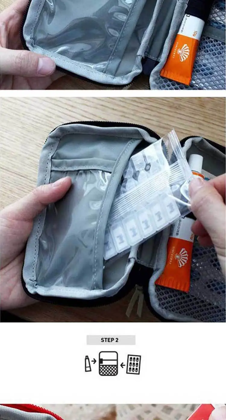 Trousse De Premiers Secours Portable 228 Pièces - Kit De Secours Voyage, Camping, Randonnée - Boîtier EVA Imperméable Et Résistant - Dimensions 22x16x8.5 Cm