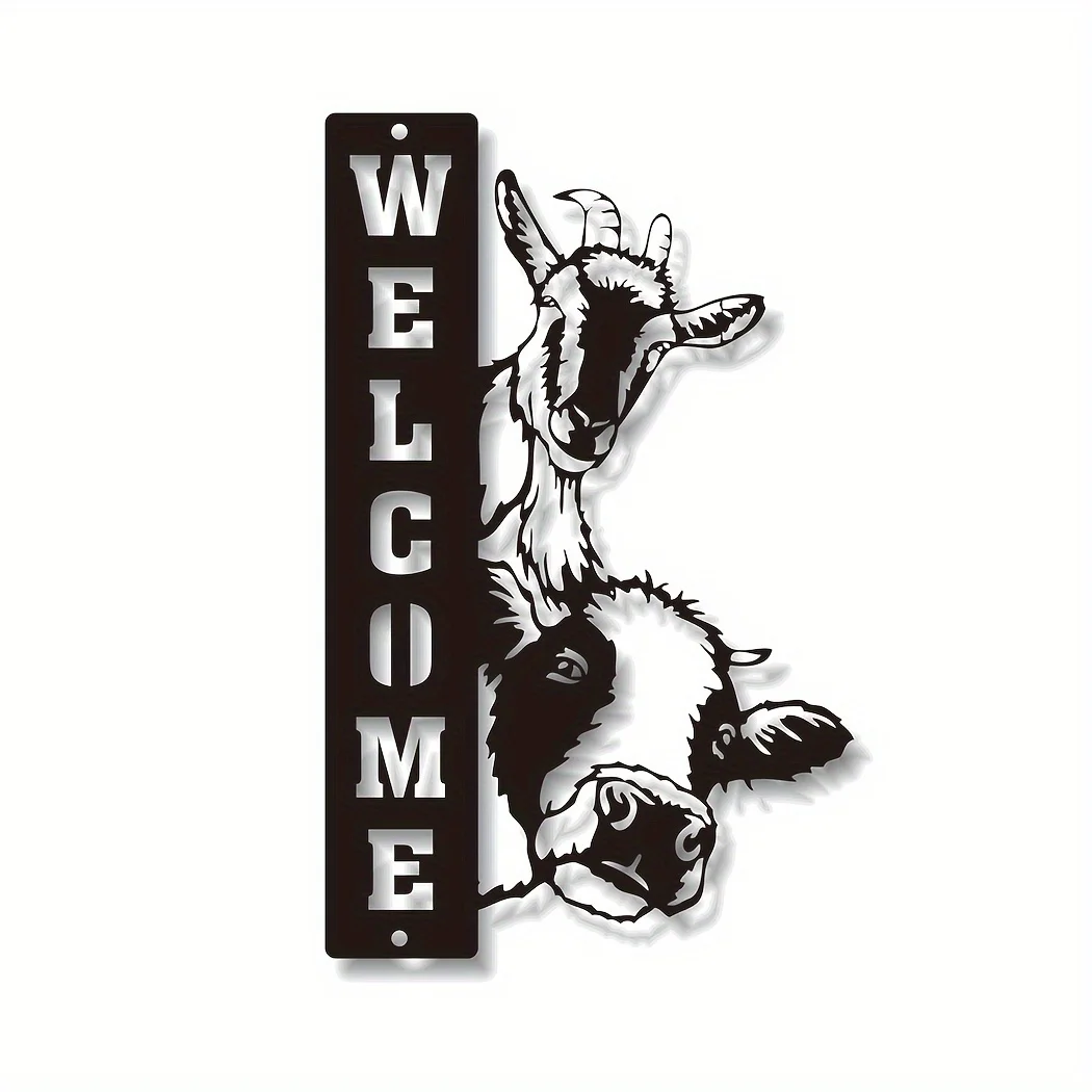

Farm House Sign, Cow Sheep Sign, Welcome Farm Sign, Farm Wall Art Barn Decor, Ranch Decor Goat Sign, Cow Sign Outdoor Decor