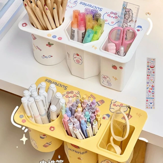 Pen Holder For Desk Cute Women Teens Kids Desk Office Desktop Pen Holder  Organizer Fridge Type Pencil Organizer Pen Caddy - AliExpress