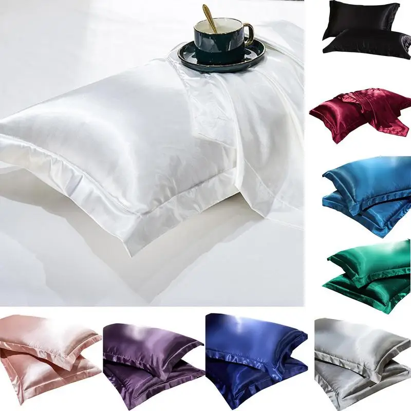 

2Pcs Pillowcase Silk Pillow Cover Comfortable Real Silk Protect Hair Skin Natural Any Size Customize Mulberry Silk Pillow Cover