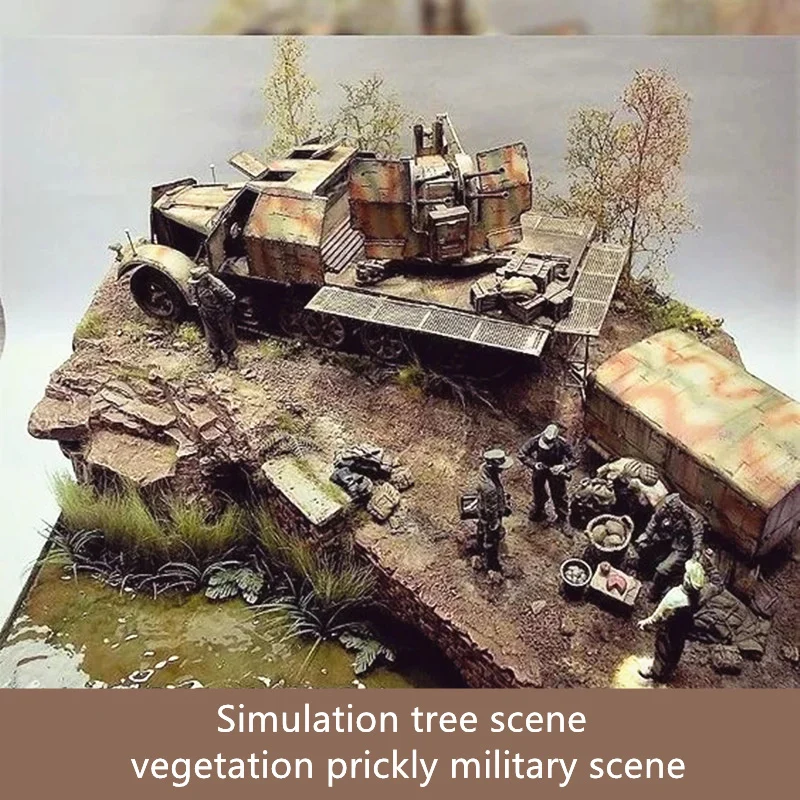 Scene architectural model sand vegetation thorns quinoa military scene DIY production materials miniature flowers toy 2