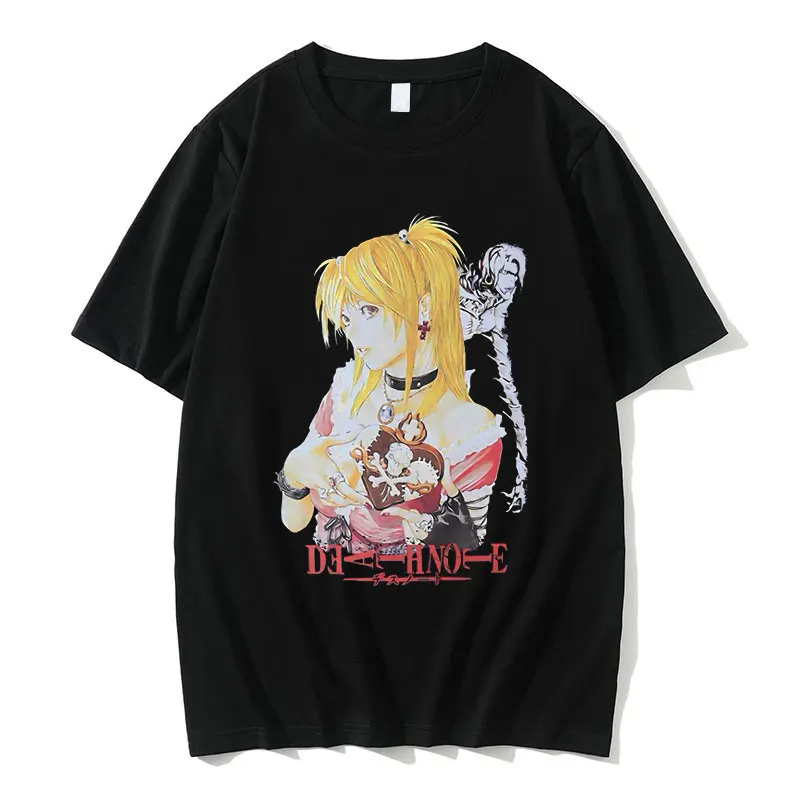 

Anime Death Note MisaMisa Ryuk Graphic T-shirt Men Women Manga Pure Cotton T Shirts Men's Vintage Casual Short Sleeve Tshirt