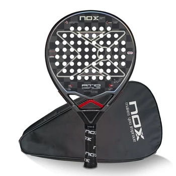 X-ONE-Carbon Fiber Paddle Raquete de tênis, núcleo redondo forma para iniciantes, raquete sem capa saco, 3K 12K 18K 6