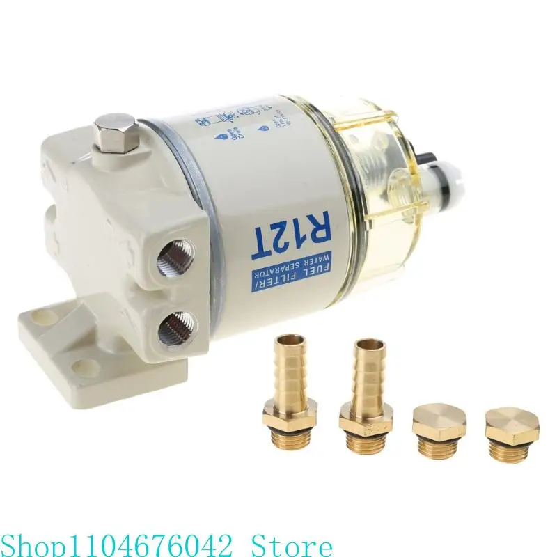 R12T Fuel/ Water Separator Filter Engine Marine SPIN-ON R12T Filter Replaces S3240 120AT NPT ZG1/4-19 Complete Assembly