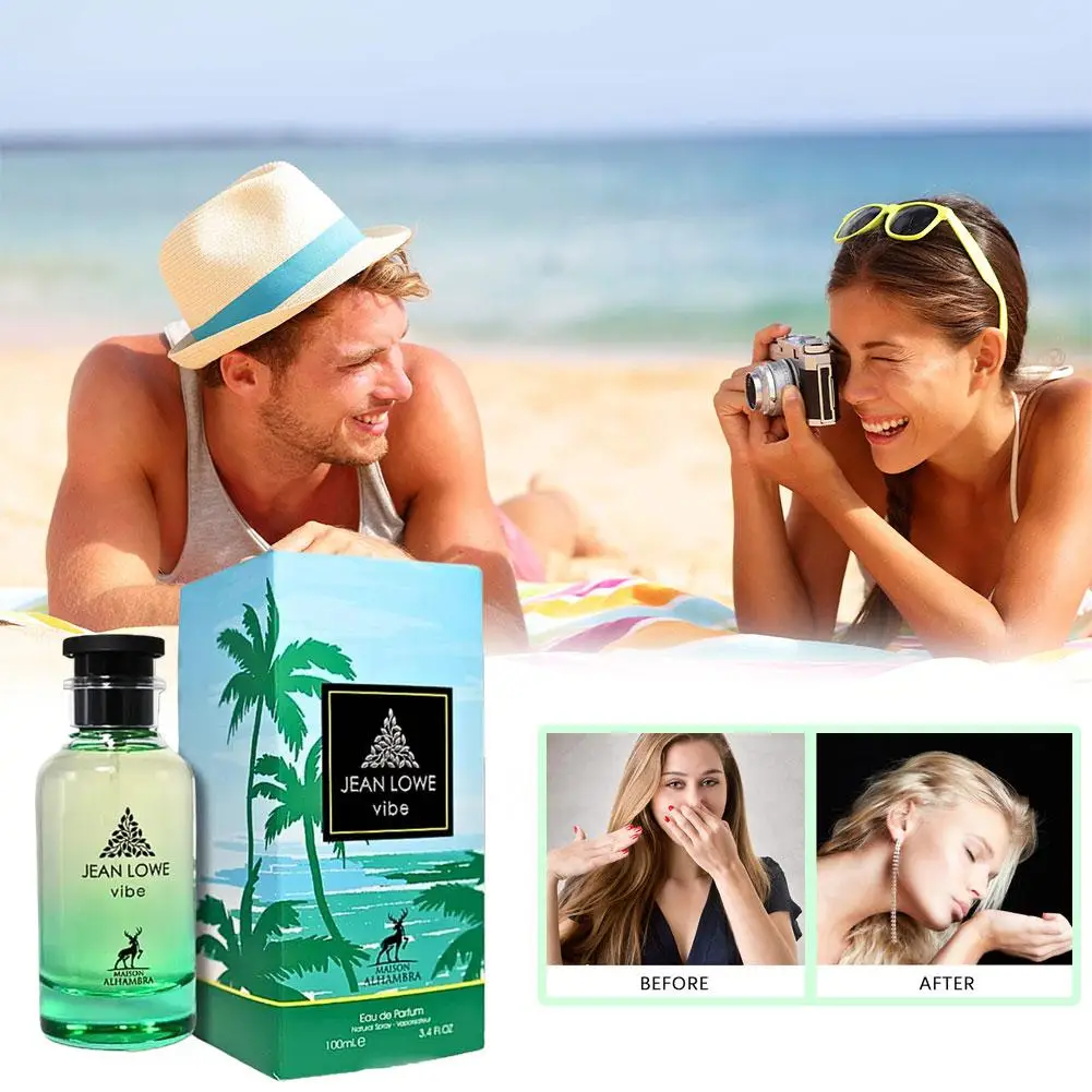 Maison Alhambra Jean Lowe Vibe Eau de Parfum Unisex Langanhaltender, frischer, holzig-aromatischer Duft Tropischer Duft Sommer Täglich_voghion.com
