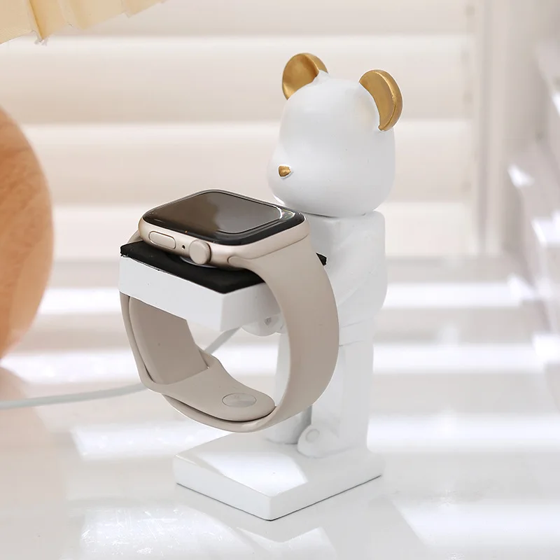 Resin Smart Watch Charger Stand Support Apple Watches Charging Base Holder Cartoon Wrist Watch Organizer Display Accessories