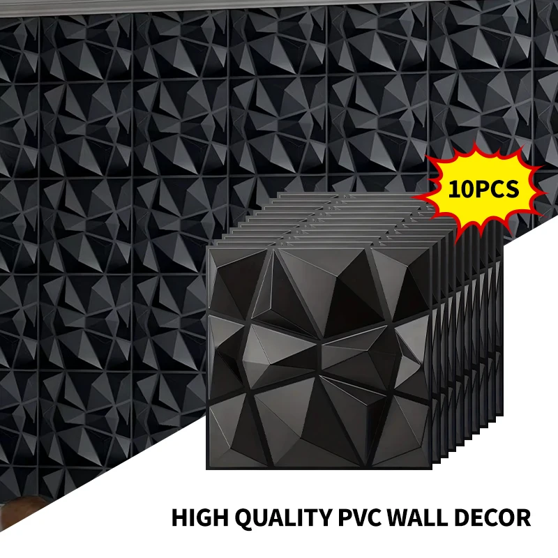 3D Wall Panels 30x30cm Indoor Wall Decoration for Living Room Bedroom Hotel Office Mural Tile-Panel-Mold 3D Wall Sticker 1