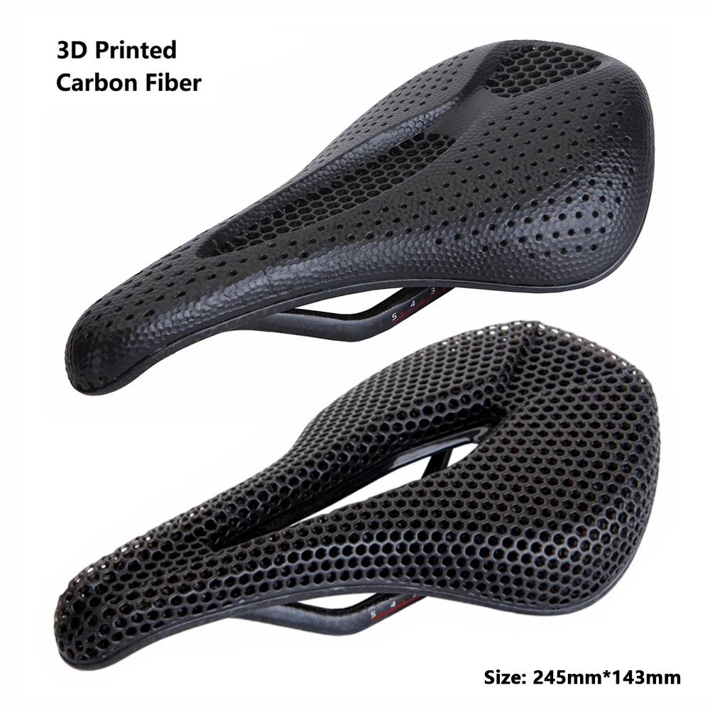 

Carbon Fiber 3D Printed Bike Honeycomb Hollow Saddle UltraLight Breathable Mountain Road Bicycle Cushion Soft Seat Cycling Parts