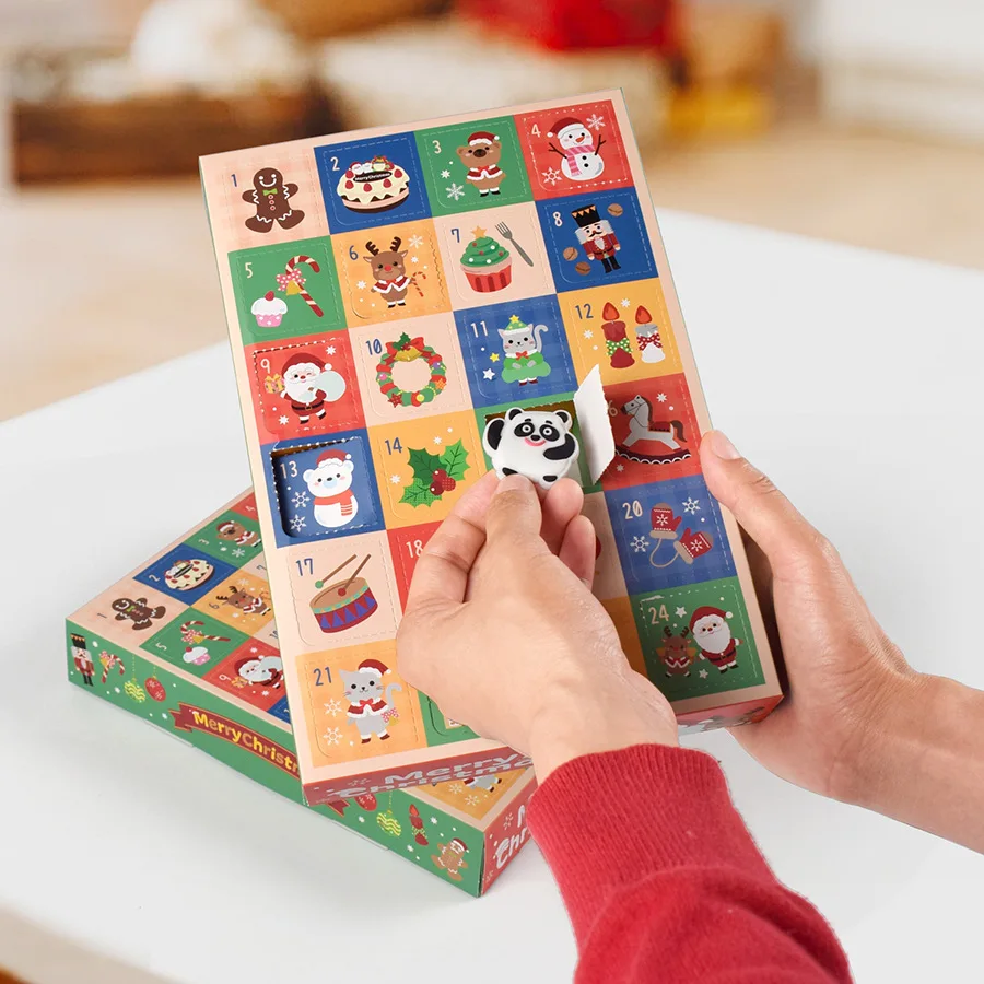 Calendario De Adviento Con 24 Juguetes Squishy De Navidad – Cuenta Regresiva Con Sorpresas Diarias, Mini Figuras Kawaii Para Aliviar El Estrés, Decoración Y Regalo Festivo Para Niños Y Adultos
