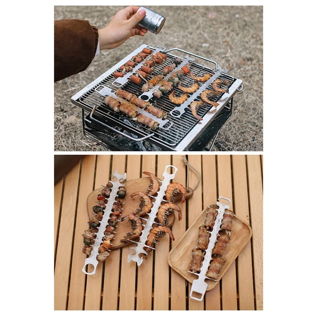 1 Darab Nyárs A Halcsont Alakú Grillezéshez Grillezéshez. - Image 3
