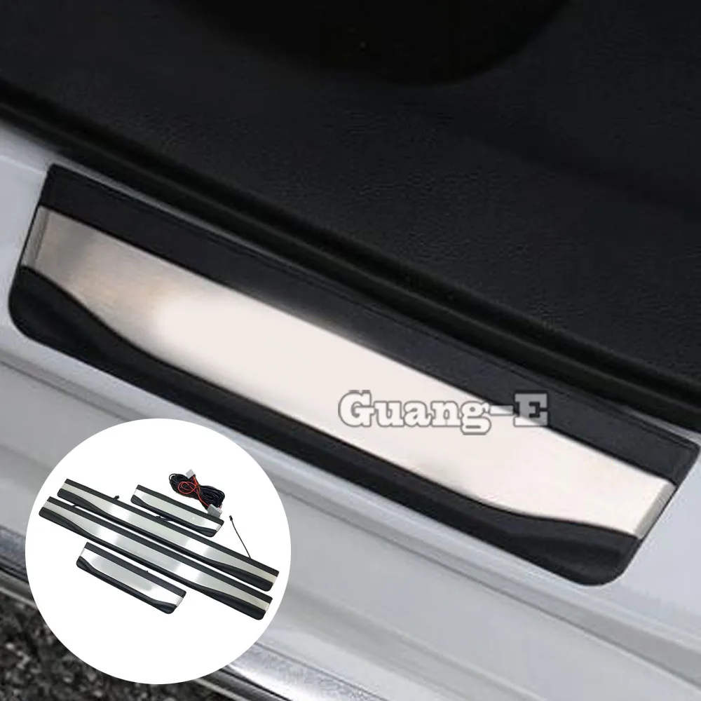 

For Honda Accord 10th 2018 2019 2020 2021 2022 2023 Car Cover Pedal Door Sill Scuff Plate Frame Trim LED External Threshold 4PCs