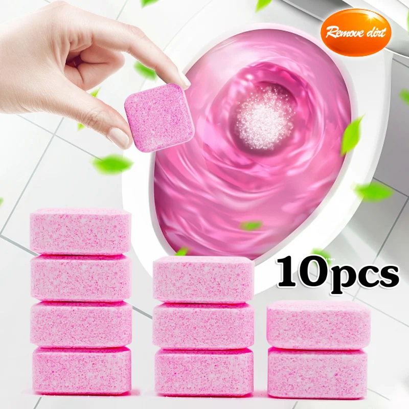 10pcs Toilet Bowl Cleaner Pink Cleaning Effervescent Tablet Fast Remover  Urine Stain Deodorant Sterilize Toilet Cleaning Tools - AliExpress