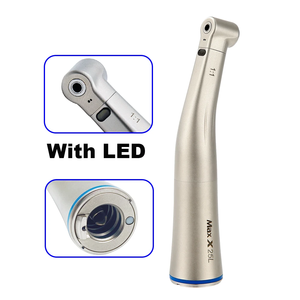 Dental 1:1 LED Fiber Optic Handpiece Internal Spray Contra Angle Low Speed φ2.35mm л и брежнев pro et contra