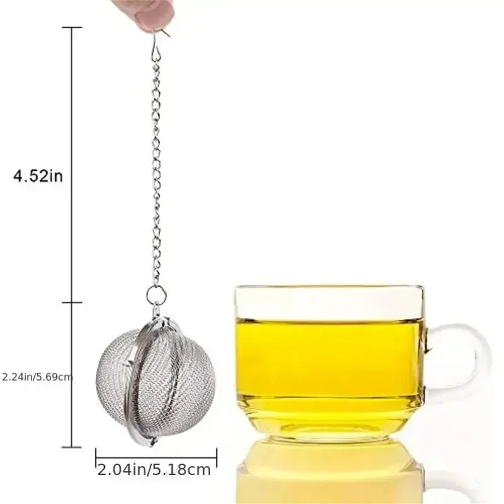 1-2Pcs Stainless Steel Tea Ball, 2.04 Inch Mesh Tea Infuser StrainersPremium Filter Interval Diffuser For Loose Leaf
