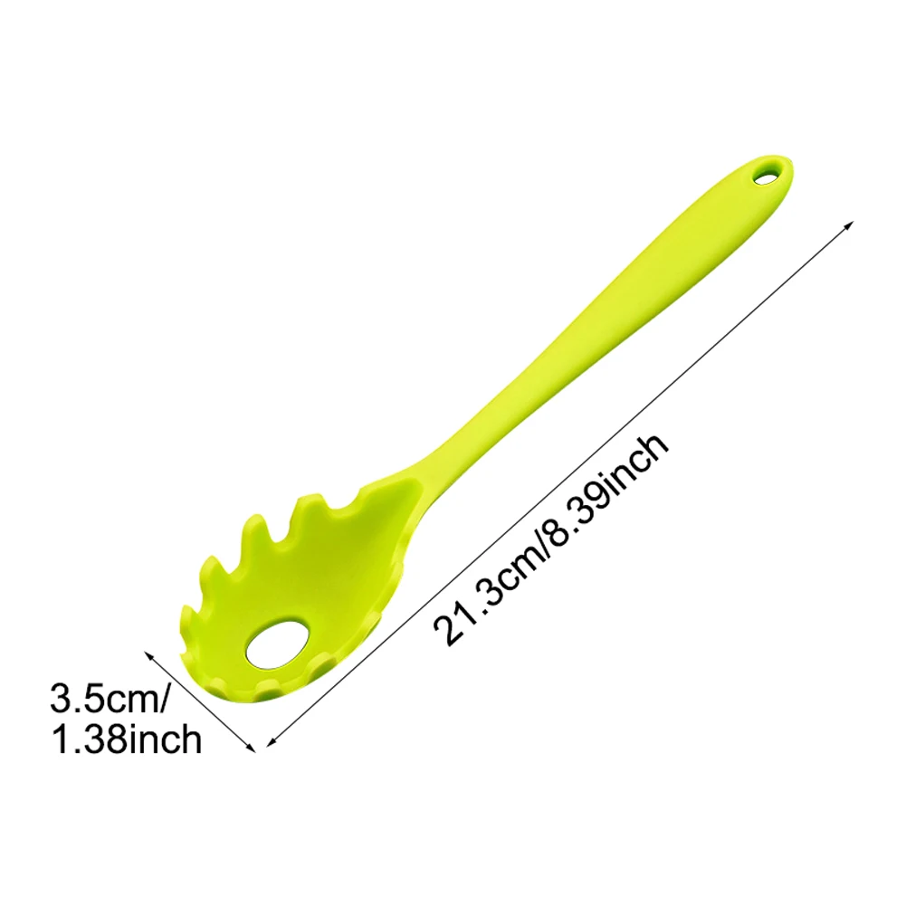 Multifunctional Non-Slip Soft Silicone Home Kitchen Pasta Fork Mini Portable Cooking Tool Durable Heat-Resistant Non-Stick
