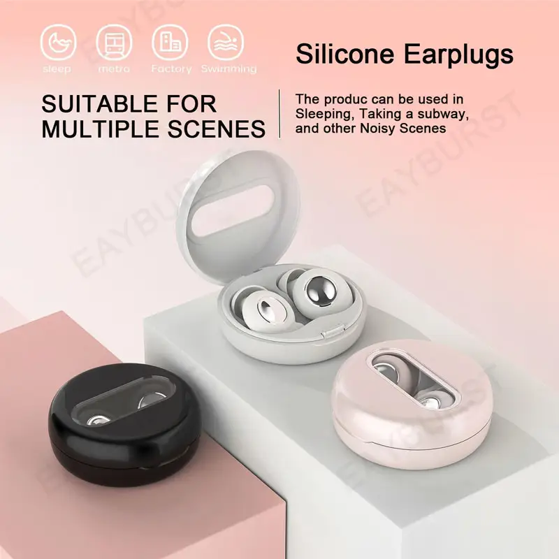 Eayburst Ear Plugs for Sleeping Noise Cancelling Reduction Soft Silicone EarPlug for Concert Travel Focus for Hearing Protection - Image 2