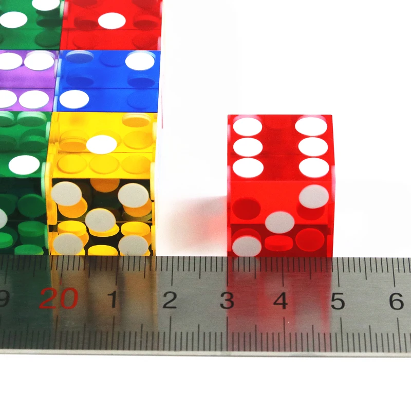 Acrylic Dice Set 5pcs 19MM Six Sided D6 acrylic dice game dice dice set