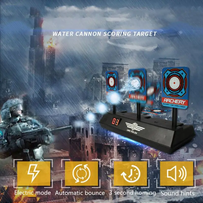 Intelligent Auto Reset Electronic Scoring Target for Nerf Series Light Sound Scoring Target Toy 5